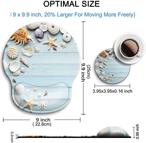 Ergonomic Mouse Pad with Wrist Rest Support,Gel Mouse Pads for Desk