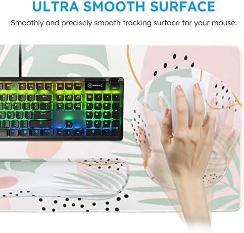 iCasso Mouse Pad for Workspace, Morandi 35.4"x15.7" Desk Protector