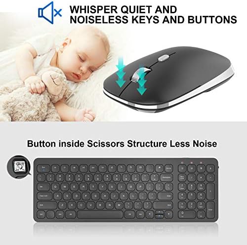 cimetech Wireless Keyboard and Mouse Combo - Black