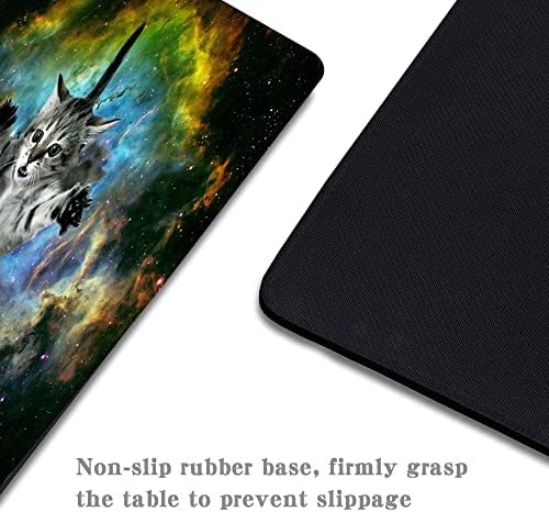 Cute Cat Space Taco Galaxy Gaming Mouse Pad - Non-Slip Rubber Base for Laptop, Desk Dad