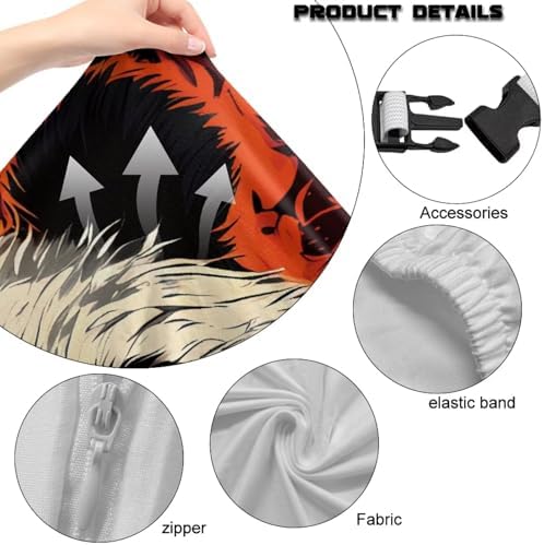 Panda Print Gaming Chair Cover with Armrest Cover, Scratch Proof Cat Proof Removable Slipcover Skull Universal Stretchable Swivel Desk Chair Protector Washable,4-Piece