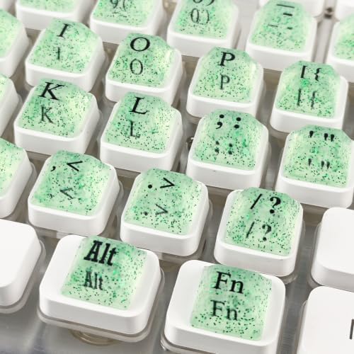 80 Pcs Long Nails Raised Keyboard Stickers for Typing & Gaming Gap Expander
