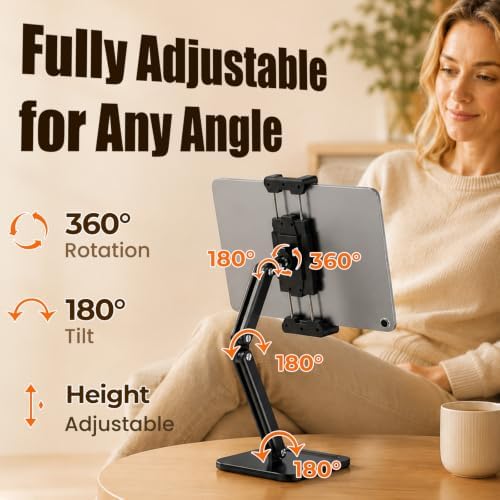 Urmust Dual Arm 15.6" Portable Monitor Stand with 360° Rotating Base B-M