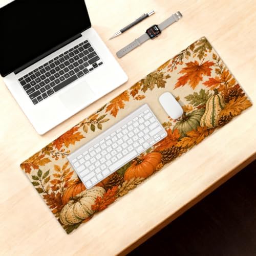 Pumpkin Large Mouse Pad Non-Slip Rubber Long Gaming Desk Mat