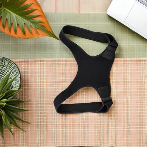DECHOUS 2pcs Hunchback Correction Brace Fabric Black Posture Support