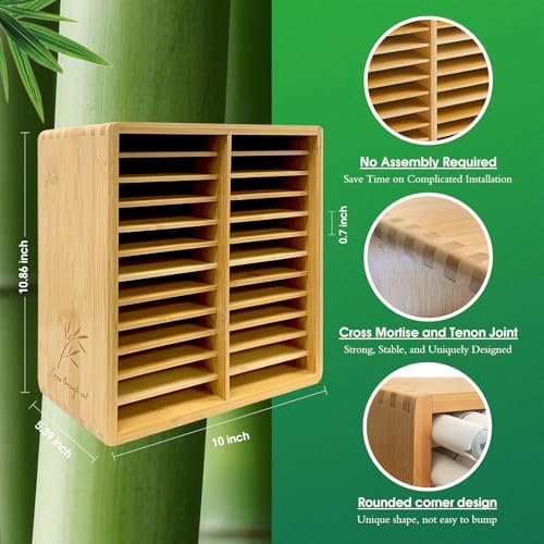 Marker Organizer for 168 Markers,Bamboo Wooden Desk Storage Organizer Rack,Markers Pens Pencils Art Brushes Storage Holder for Home Classroom Office Decor.