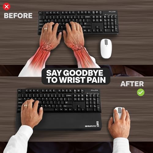 Fat Wrist Pad 17 is a 4 X 17 X 0.75 Inch Wrist Rest for Standard Keyboards and Full Length Mechanical Keyboards (Pink)