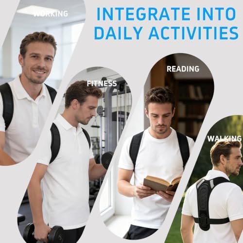 Posture Corrector for Women and Men, Adjustable Back Brace Support, Full Back Straightener for Rounded Shoulders and Hunchback Support, Upper Back Brace Shoulder Straightener with Breathable Mesh, Neck Shoulder and Upper Back Support (Black, XX-Large /...