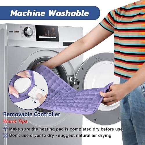 Electric Heating pad for Back Neck Shoulder Knee Arms Legs- Electric Heat Pads with 6 Heat Settings & Auto Shut Off &Dry/Moist Heat Heating Pad for Birthday Mother Father Girl Men Women