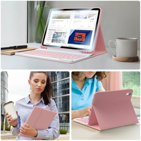 for iPad 11th(A16,2025) 10th Generation Case with Keyboard 10.9 inch