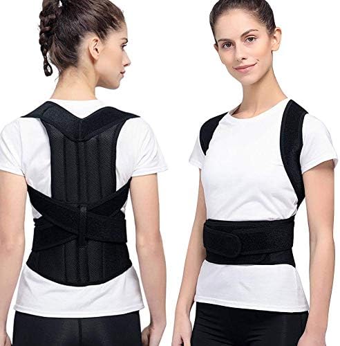 Posture Support Back Brace, Posture Corrector for Men Women, Adjustable Upper Back Straightener Humpback Correction Belt Back Pain Relief Improve Thoracic Kyphosis for Lower and Upper Back (XXL)