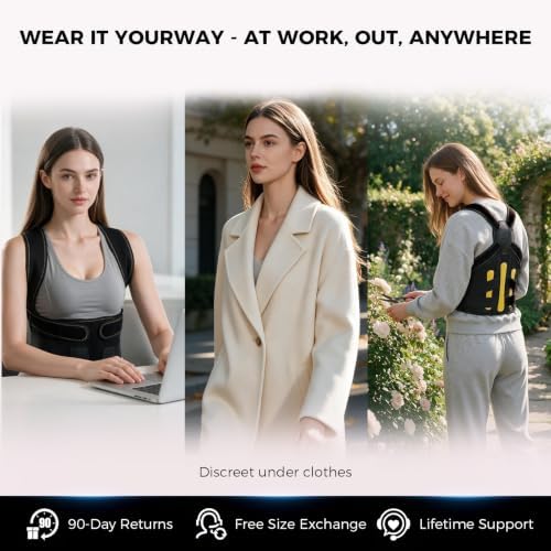 Posture Corrector for Women & Men, Full Back Brace Support