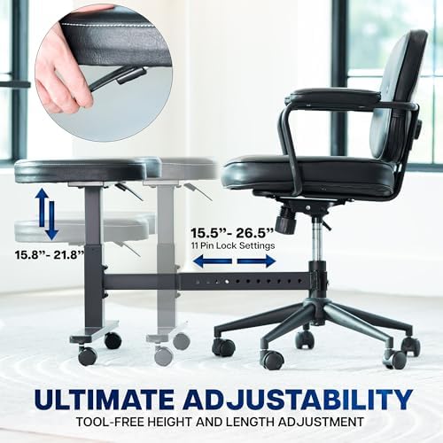 VIVO Black Retrofit Footrest for Office Chair, Chair-REST1
