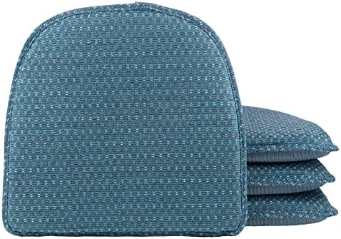 Klear Vu Raindrop The Gripper Non Slip Chair Cushions, Soft & Comfortable Seat Pad, Sitting Pillow for Kitchen, Dining or Office, 4 Count (Pack of 1), Wedge