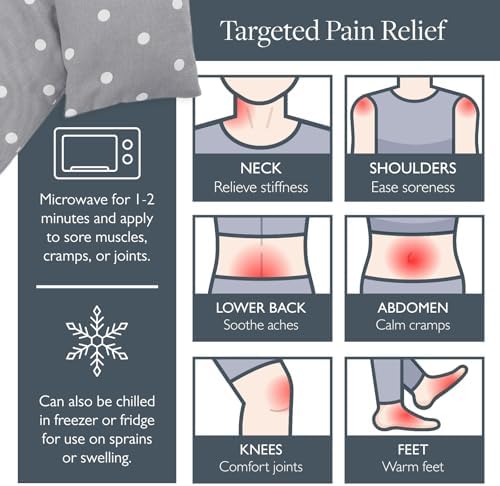 Scentered Lavender Heating Pad & Microwavable Neck Wrap – Aromatherapy Neck Pillow & Sleep Balm Gift Set – Pain Relief for Muscle Aches, Shoulders & Back – Heat Pack & Essential Oil Roll On for Sleep