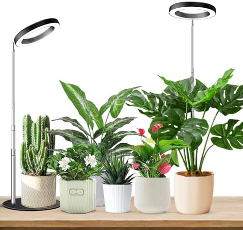 Aokrean Grow Lights for Indoor Plants,Full Spectrum 6.3in Desk Plant Light