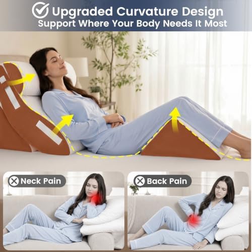 WSOFRALC 5PCS Orthopedic Wedge Pillow Set for After Surgery