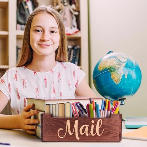 Wooden Mail Organizer Countertop