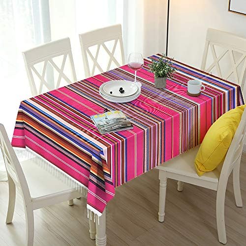 Xplanet 84 X 59 Inch Mexican Serape Blanket Bay Window Blanket, Mexican Tablecloth Serape Tatami Blanket Bed Blanket Table Cover Tapestry Blanket Picnic Mat for Mexican Party Wedding Decorations