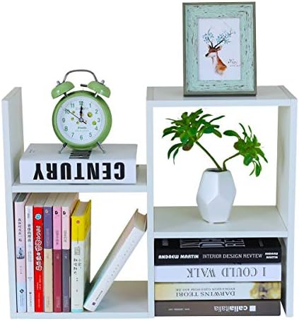 PAG-Mass Desktop Bookshelf Freestanding Wooden Countertop Bookcase Accessories Organizer Display Rack Dorm Desk Storage Shelf