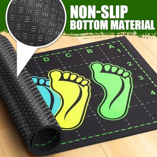 Non-Slip Squat Mat with Foot Position, Pro-Grade Exercise Mat
