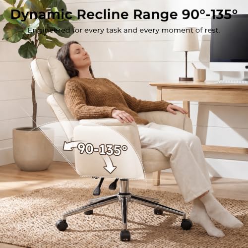 Big and Tall Ergonomic Office Chair, Criss Cross Desk Chair with Pivot Arms