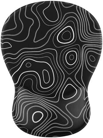 Ergonomic Mouse Pad with Wrist Rest - Gel Wrist Support Mousepad with Non-Slip PU Base for Computer, Laptop, Office & Home