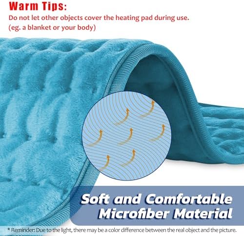 24x20 Inch Electric Heating pad for Back Neck Shoulder Knee Arms Legs- Electric Heat Pads with 6 Heat Settings & Auto Shut Off &Dry/Moist Heat Heating Pad for Birthday Mother Father Girl Men Women