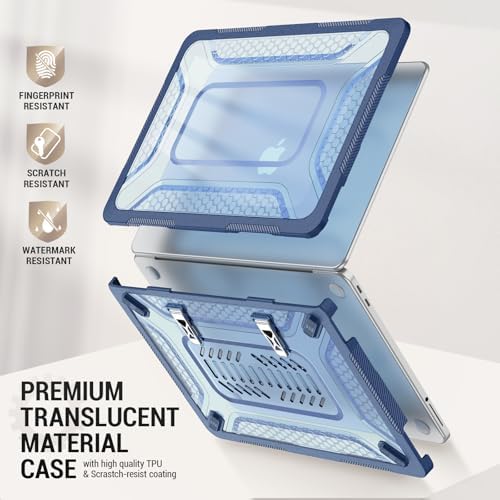 SEYMAC stock Case for MacBook Neo (A18 Pro) 2026 13 inch, Shock-Absorbing Protection with Folding Stand &Mouse Pad Case for MacBook Neo (A18 Pro) 2026 13 inch, Blue