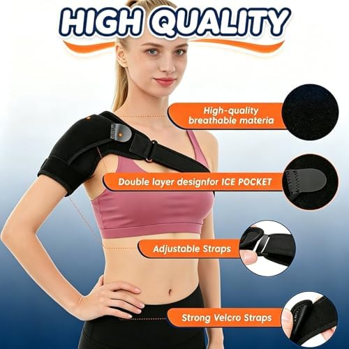 Shoulder Brace for Men and Women for Torn Rotator Cuff,Arm Sling Shoulder Immobilizer,Shoulders Compression Sleeve and Support For Pain Relief(Black)