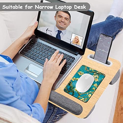 Dapesuom Small Mouse Pad, 6 x 8 Inch Thick Rubber Premium-Textured Non-Slip Portable & Washable Mini Mouse Mat for Women Men Wireless Laptops Keyboard Tray Gaming Work Computer Office Travel, Flower