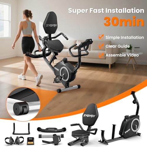 Recumbent Exercise Bike for Home, Recumbent Stationary Bikes for Seniors