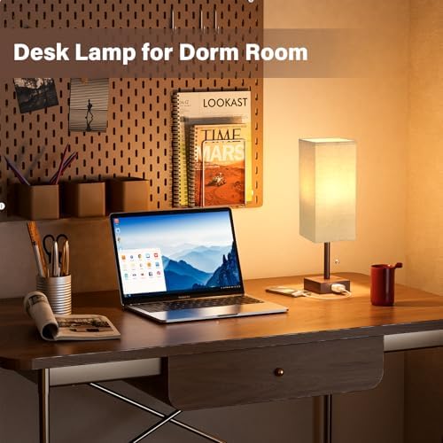 Fenmzee Bedside Lamp for Bedroom Set of 2 - Table Desk Lamp for Nightstand