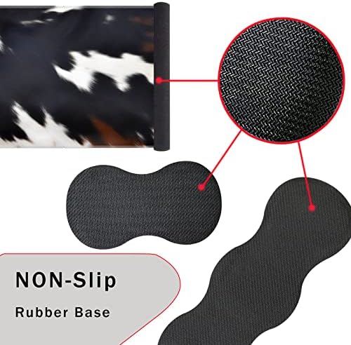 Keyboard Wrist Rest and Mouse Pad with Wrist Support Set Ergonomic Coaster,Memory Foam,Easy Typing Pain Relief,Large XL Desk Mat 31.5"x 11.8",Cute Cowhide Brown Black Cow