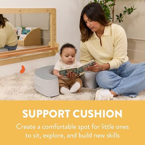 Back2School Express Sit-Up Support Ring Baby Floor Cushion, Grey/Light Grey