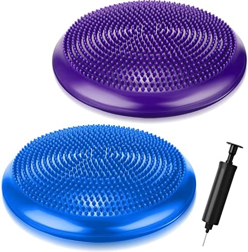 Outus 2 Pcs Balance Disc Kids Inflated Wobble Cushion