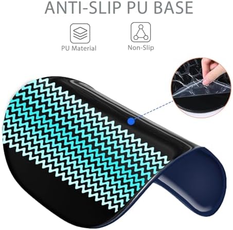 Ergonomic Mouse Pad with Wrist Rest, Gel Concave Mouse Pad with Non-Slip Base, Pain Relief Mouse Pads with Smooth Wrist Support for Office & Home (Deep Blue)