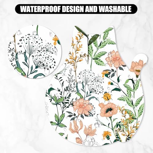 Funny Mouse Pad Cute Cat Shape Office Desk Accessories Decor for Women 9.65 x 8 Inch Small Mousepad with Non-Slip Rubber Base Washable Waterproof, Beautiful Floral