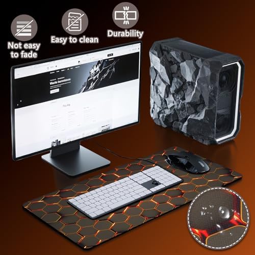 Mouse Pad Gaming - Desk Mat for Keyboard and Mouse - Large Mouse Pads for Desk, Gaming Mousepad with Non-Slip Base, Desks Pad (31.5" X 11.8") for Game, Office and Home