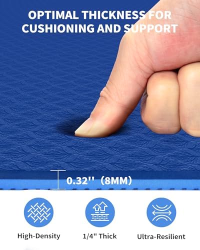 CAMBIVO 72''x48'' Large Yoga Mat, Extra Thick TPE Workout Mat