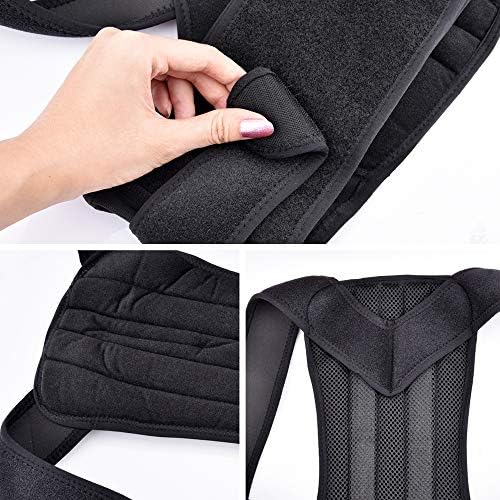 ASHER FASHION Postural Correction vest Unisex Anti-hump Correction Tape Adjustable Body Shaping Corrector Adult Invisible Sitting Clothes (XXX-large)