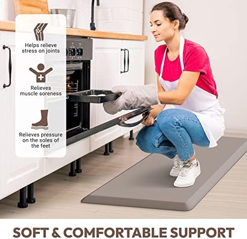 4/5 Inch Thick Kitchen Mat - Cushioned Anti Fatigue Mat for Kitchen Floor