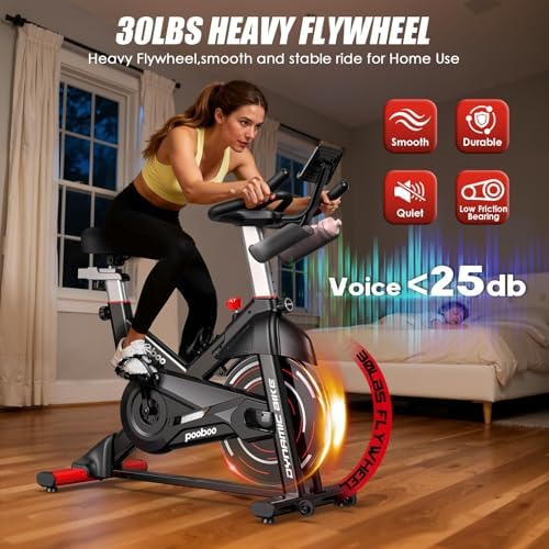 Stationary Exercise Bike for home, Magnetic Resistance, Silence & Smart App