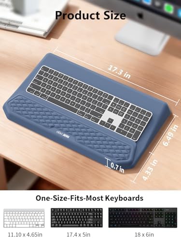2-in-1 Ergonomic Keyboard Stand with Wrist Rest, Blue
