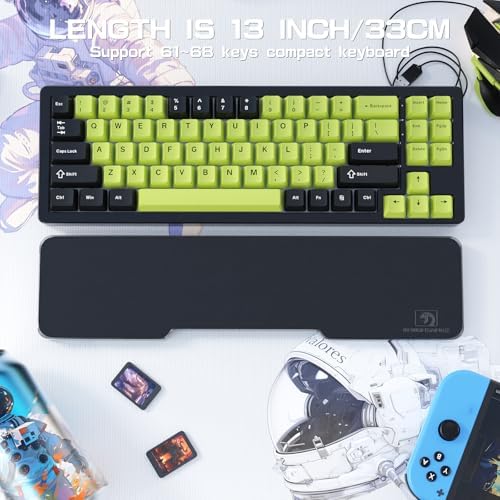 Acrylic Keyboard Wrist Rest - Compact 60% Keyboard- Mechanical Keyboards Ergonomic Palm Rest for Computer Keyboard,Anti-Slip Base,Wrist Pad for Laptop,Office & Home-Easy Typing (Black)