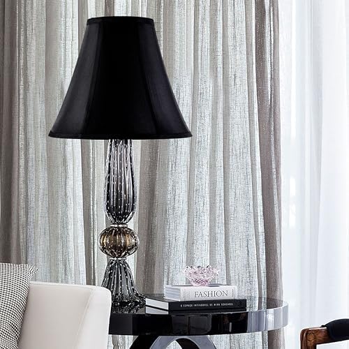 GO&SO Black Bell Lamp Shade, Medium, 6" Top x 13" Bottom x 9.8" High