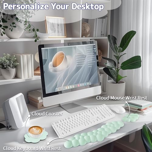 Sushret Cloud Wrist Rest for Keyboard and Mouse, Cloud Keyboard Wrist Rest