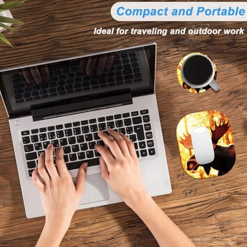 Small Mouse Pad，Mini Mouse Pad 6 x 7 Inch，for Laptop Keyboard Tray Wireless Mouse Home Office Travel，with Non-Slip Rubber Base, Waterproof Mouse Mat，Deer in Forest