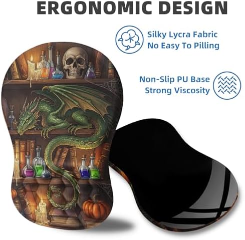 Ergonomic Mouse Pad with Wrist Rest, Memory Foam Wrist Support,Massage Bump