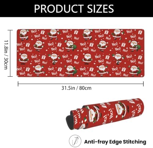 Christmas Large Mouse Pad Non-Slip Rubber Long Gaming Desk Mat